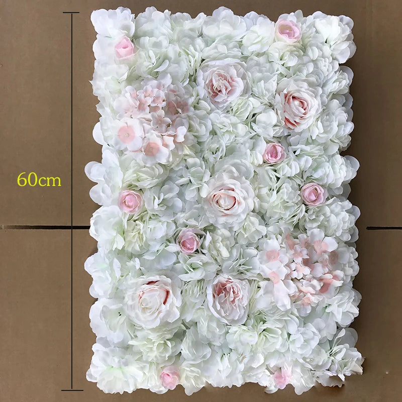 Romantic Silk Rose Flower Wall Panel