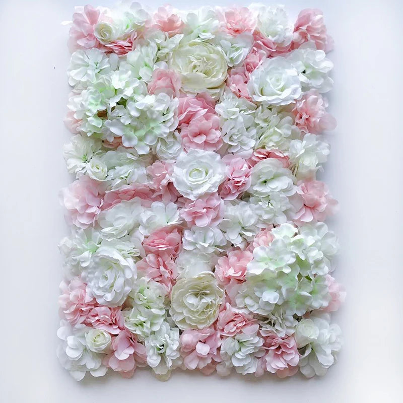 Romantic Silk Rose Flower Wall Panel