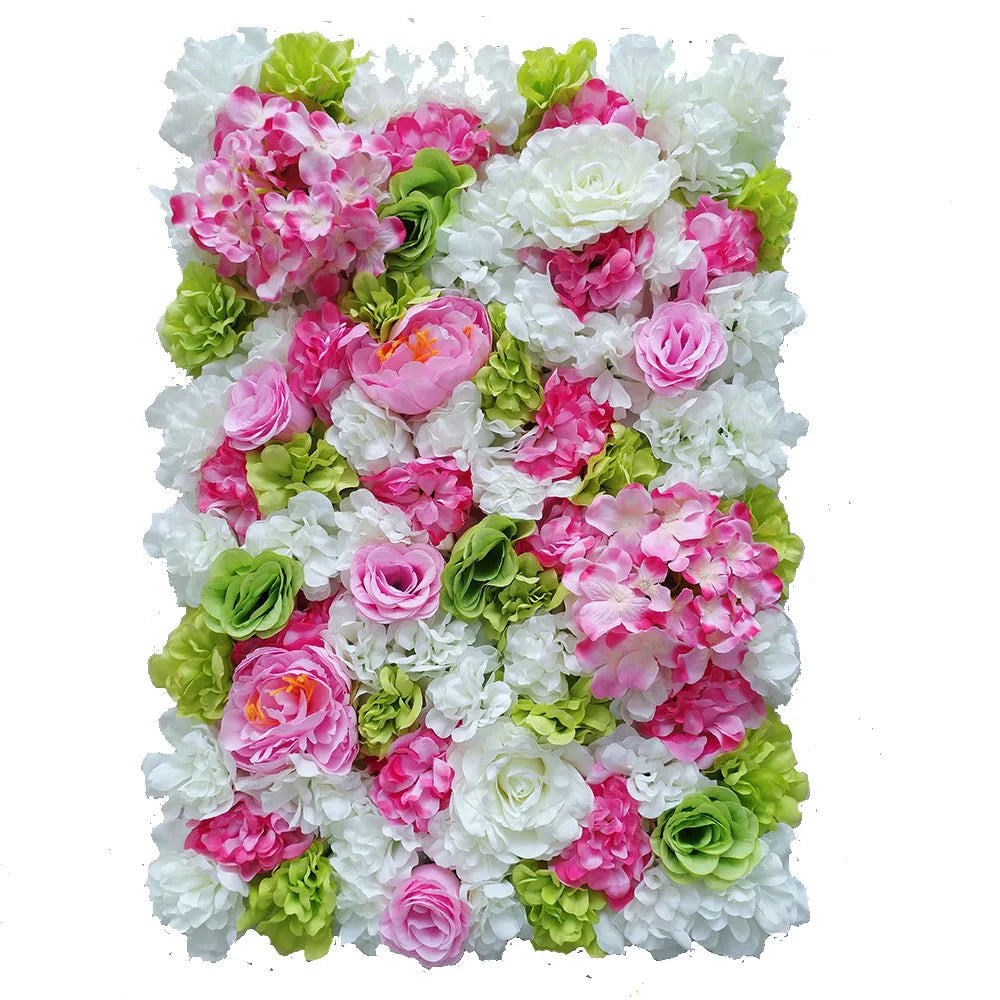 Romantic Silk Rose Flower Wall Panel