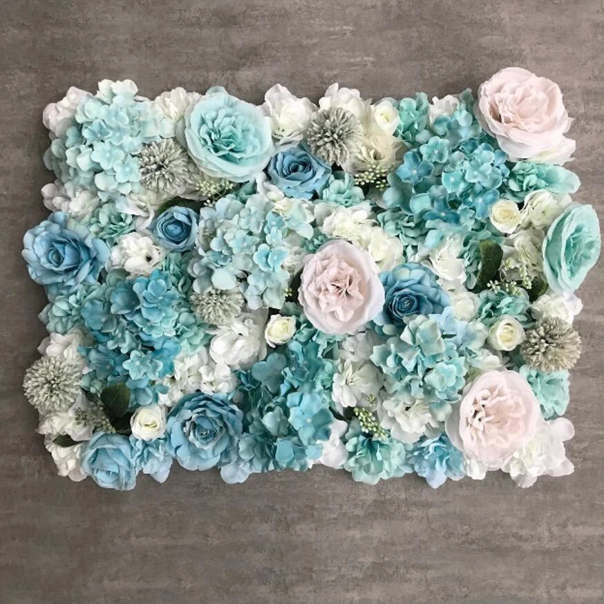 Romantic Silk Rose Flower Wall Panel