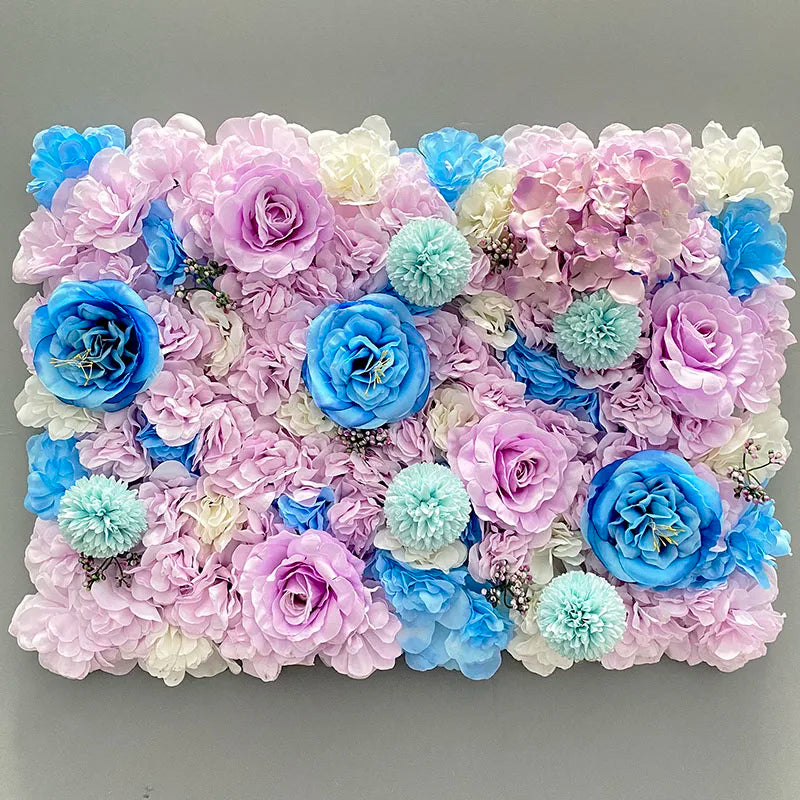 Romantic Silk Rose Flower Wall Panel