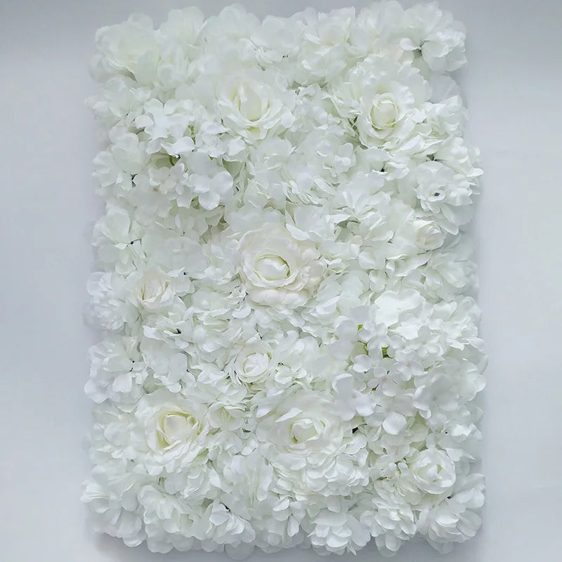 Romantic Silk Rose Flower Wall Panel