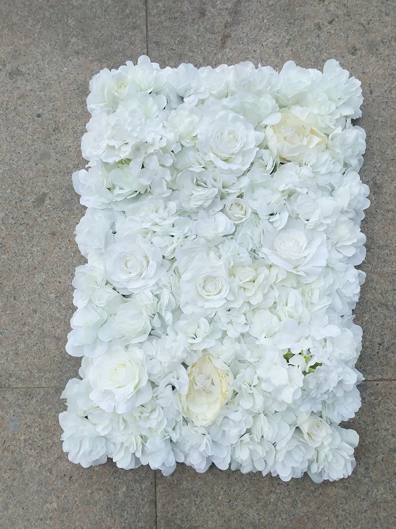 Romantic Silk Rose Flower Wall Panel