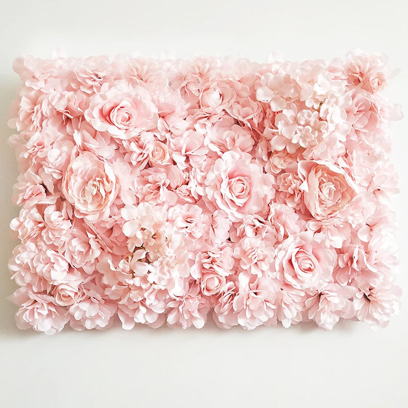 Romantic Silk Rose Flower Wall Panel
