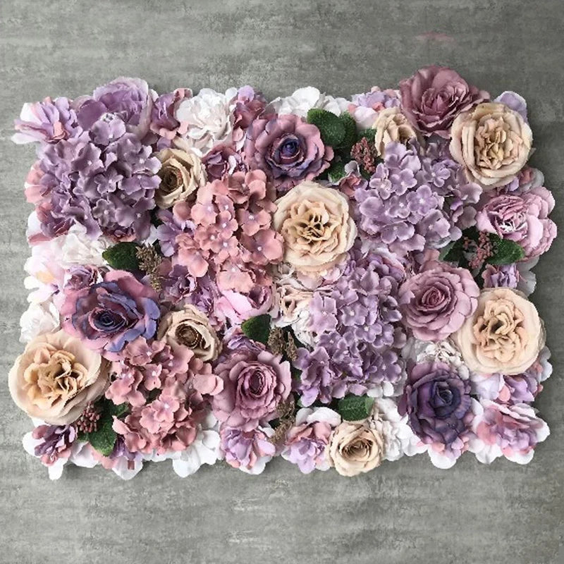 Romantic Silk Rose Flower Wall Panel