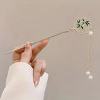 Elegant Floral Tassel Hair Stick Set