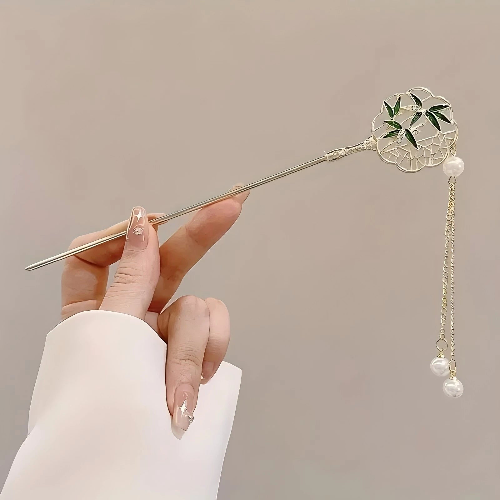 Elegant Floral Tassel Hair Stick Set