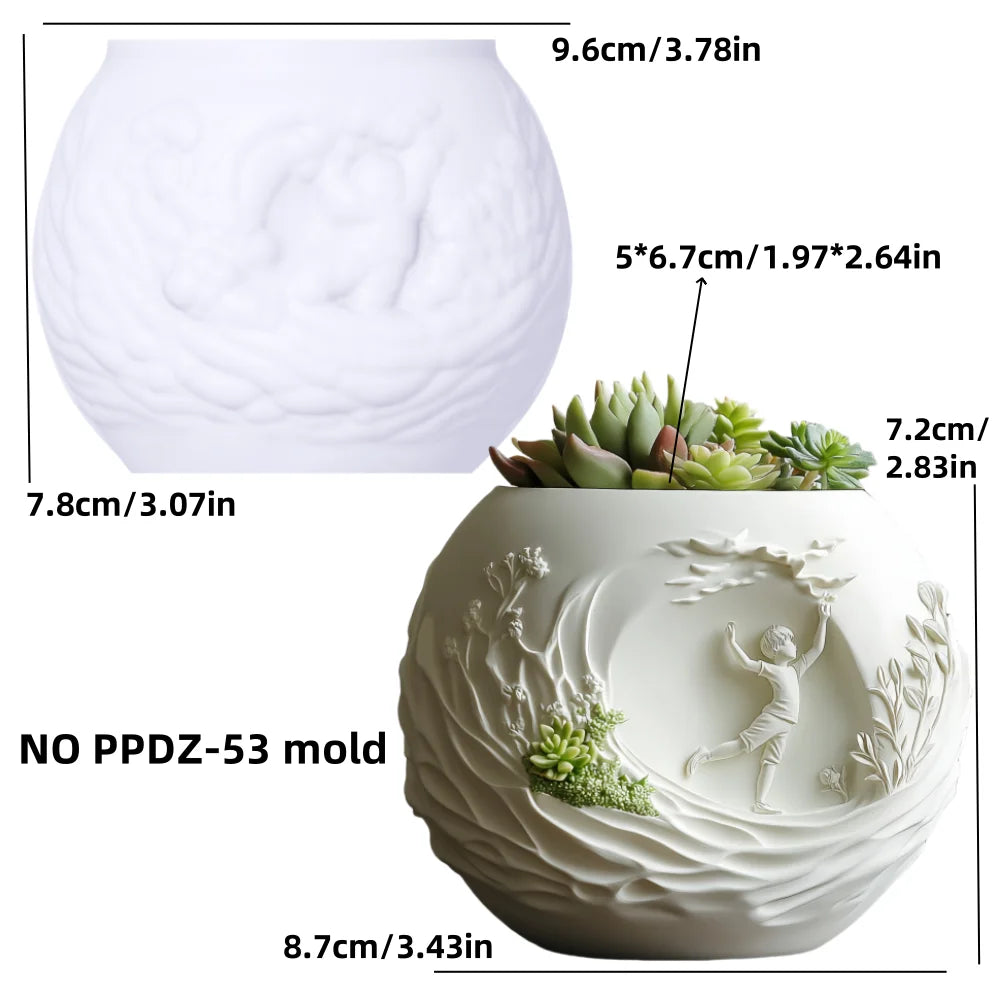 Cute Girl Candle & Succulent Mold