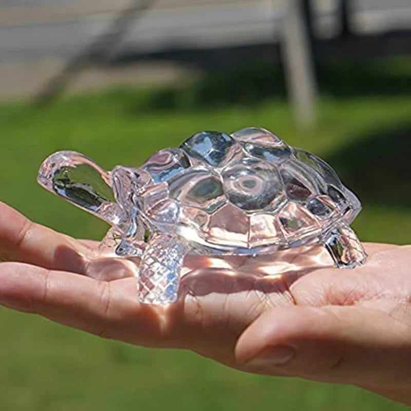 Lucky Crystal Turtle Desk Ornament