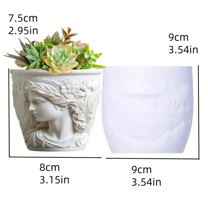 Cute Girl Candle & Succulent Mold