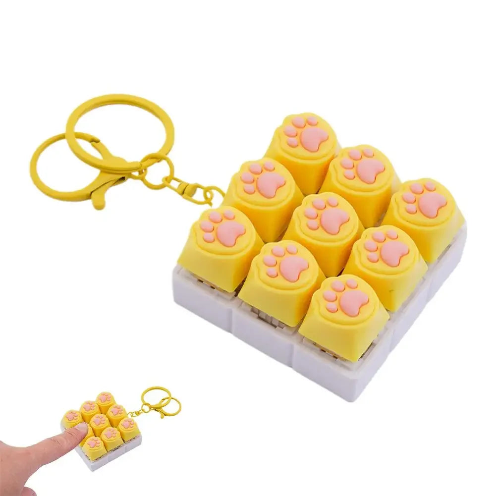 Cat Paw Keyboard Fidget Keychain