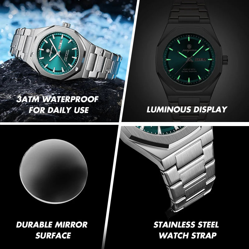 Luxury SS Sports Quartz Watch for Men