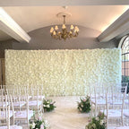 Romantic Silk Rose Flower Wall Panel