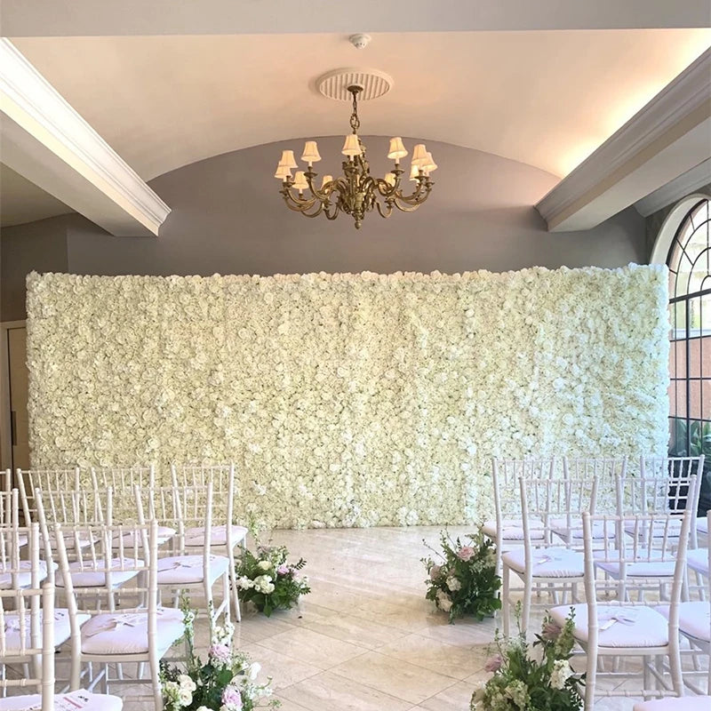 Romantic Silk Rose Flower Wall Panel