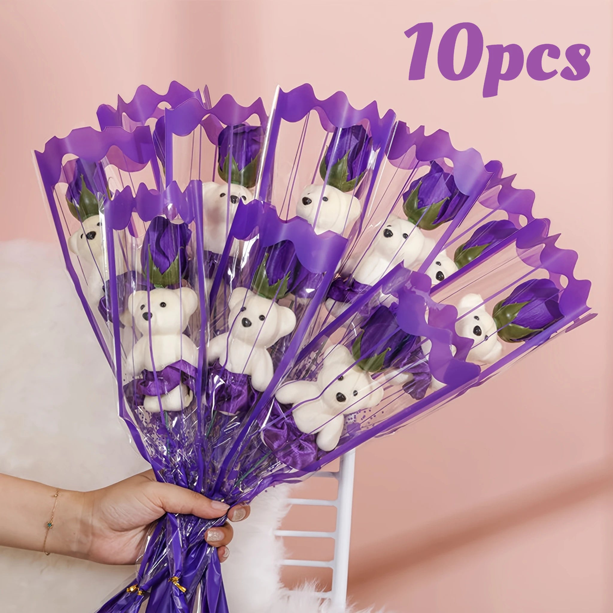 Rose Teddy Bear Bouquet Gift Set