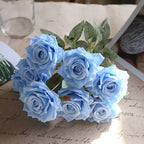 9 Heads Artificial Rose Bouquet