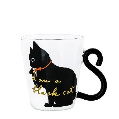 Cute Cat Glass Mug – 250ml