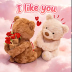 Romantic Rose Teddy Bear Plush Gift