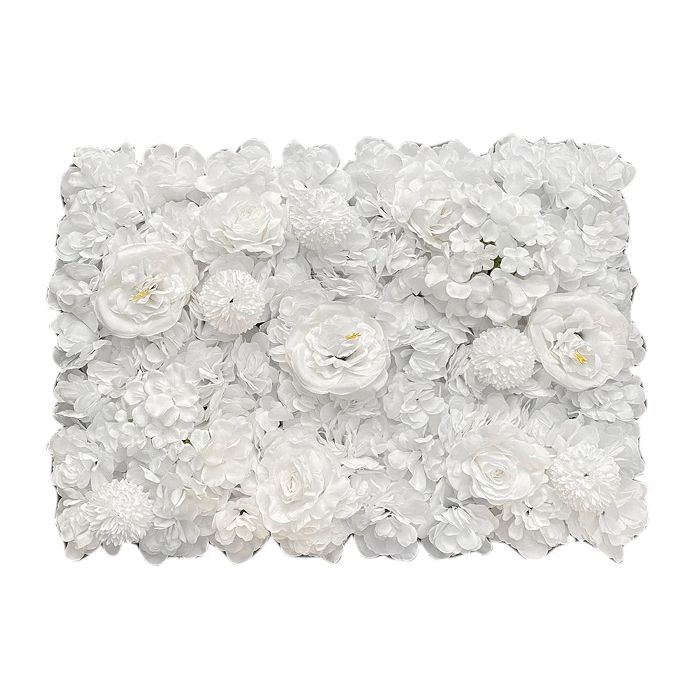 Romantic Silk Rose Flower Wall Panel