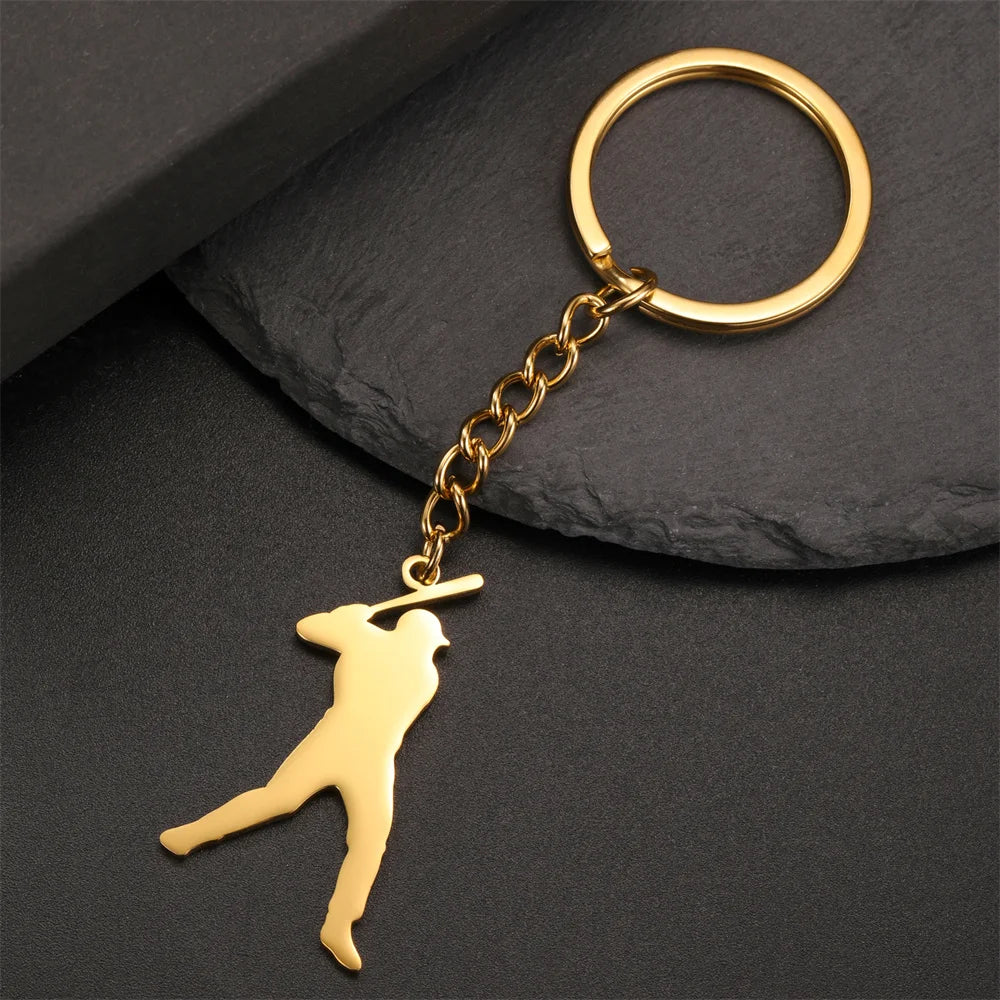 Martial Arts High Kick Stainless Steel Keychain