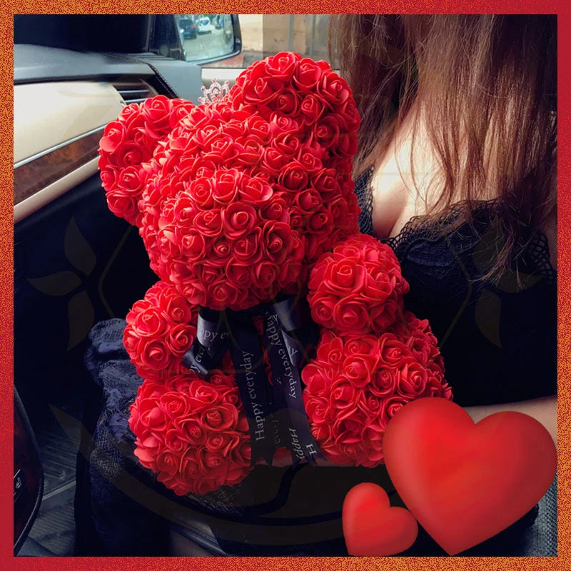 Light Up Rose Bear Gift Box
