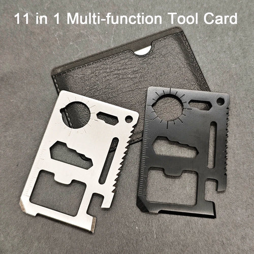11-in-1 Multi-Function Pocket Survival Tool Card