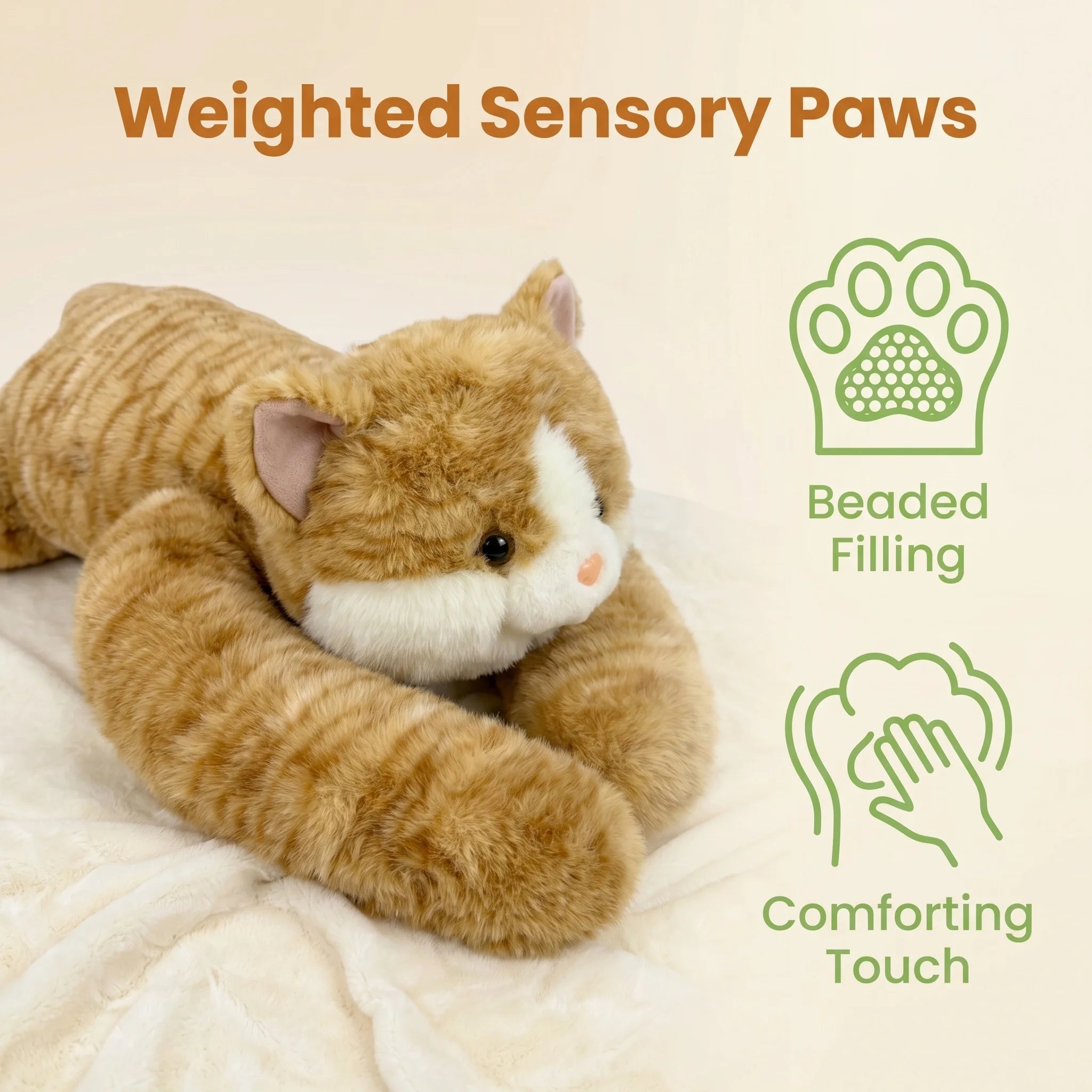 Long Arm Weighted Plush Animal Pillow