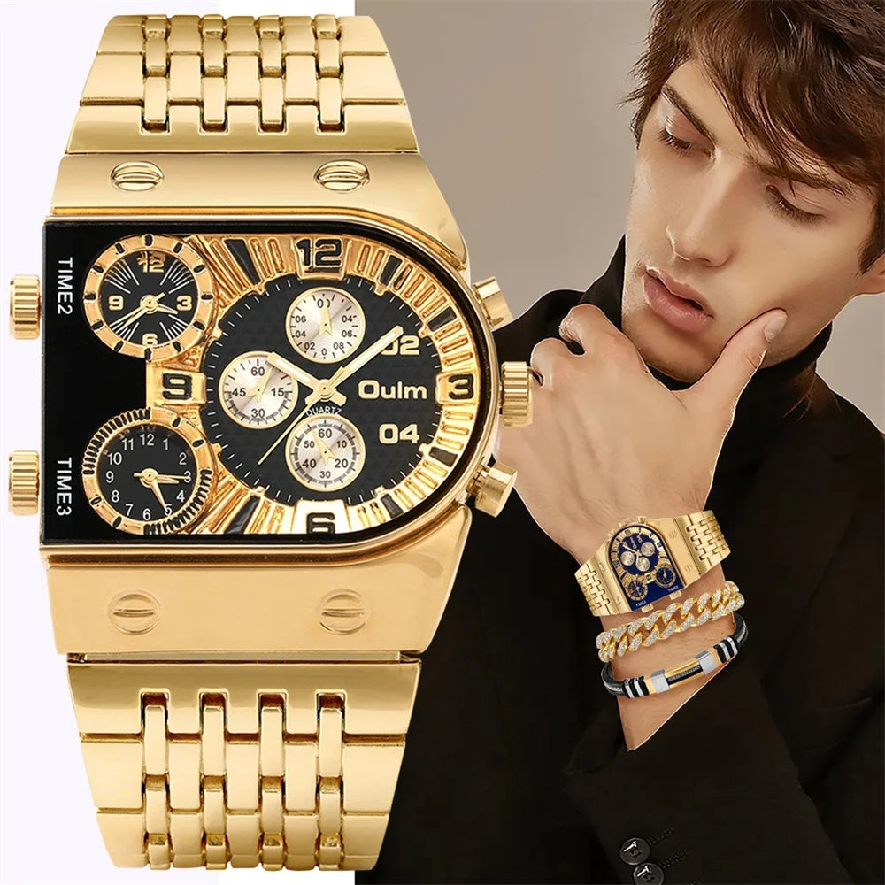 Luxury Men's Watch & Bracelet Gift Set
