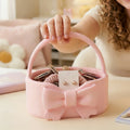 Cute Bow Storage Basket Organizer