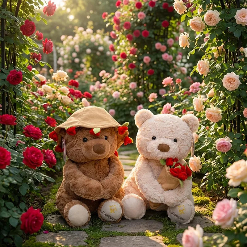 Romantic Rose Teddy Bear Plush Gift