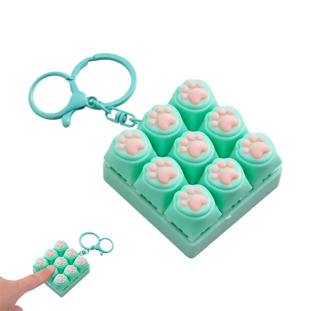 Cat Paw Keyboard Fidget Keychain