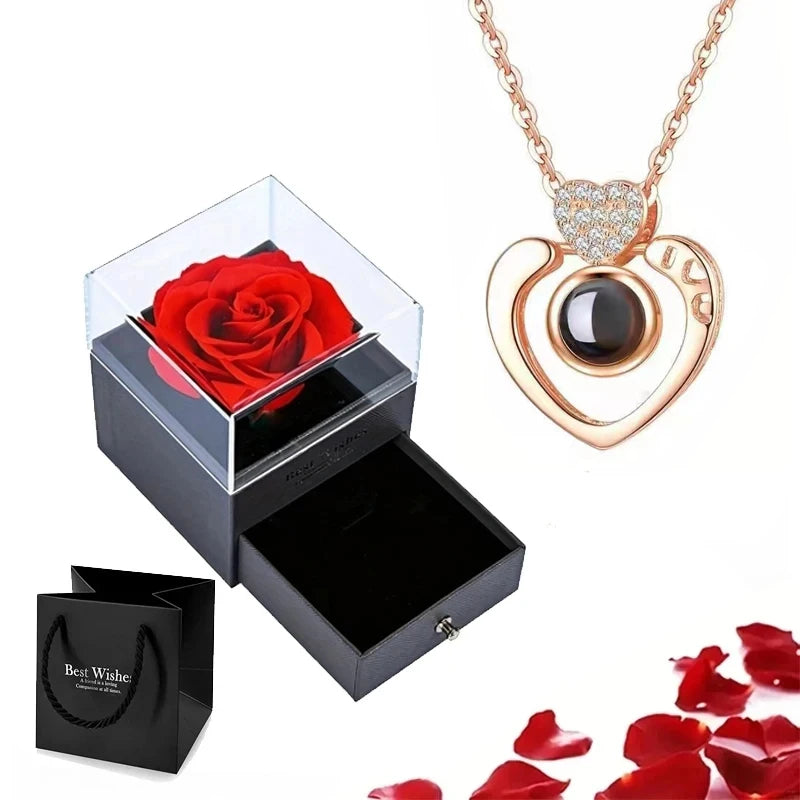 "I Love You" Projection Necklace Gift Set