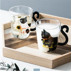 Cute Cat Glass Mug – 250ml