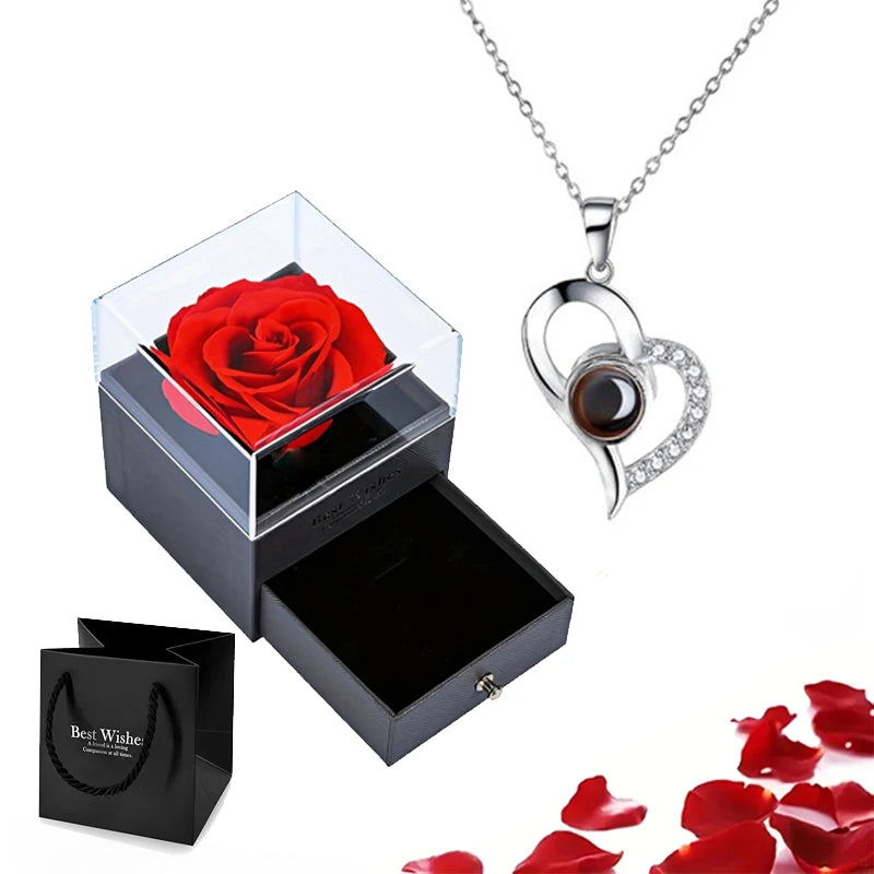 "I Love You" Projection Necklace Gift Set