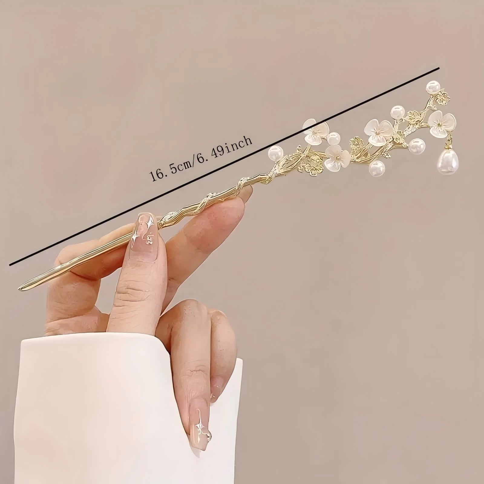 Elegant Floral Tassel Hair Stick Set