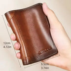 Vintage Genuine Leather Trifold Wallet