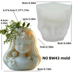 Cute Girl Candle & Succulent Mold