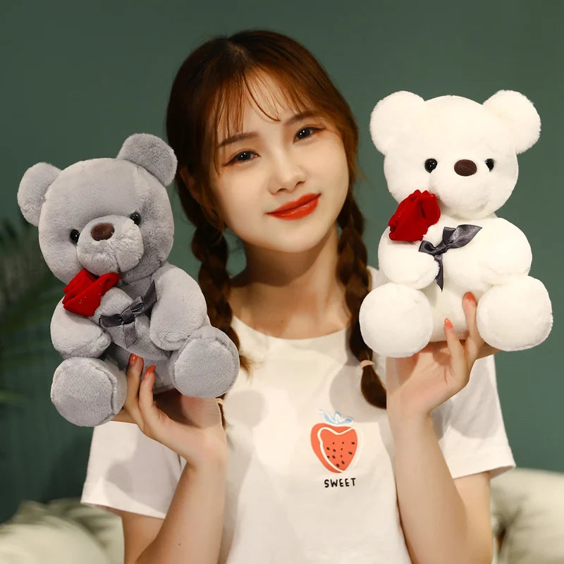 Kawaii Rose Teddy Bear Plush Gift