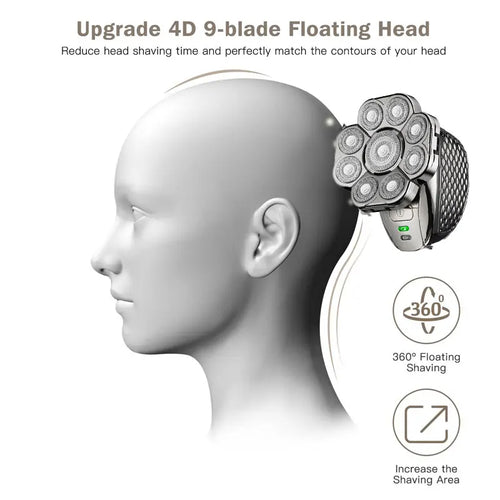 6-in-1 Electric Head Shaver & Grooming Kit