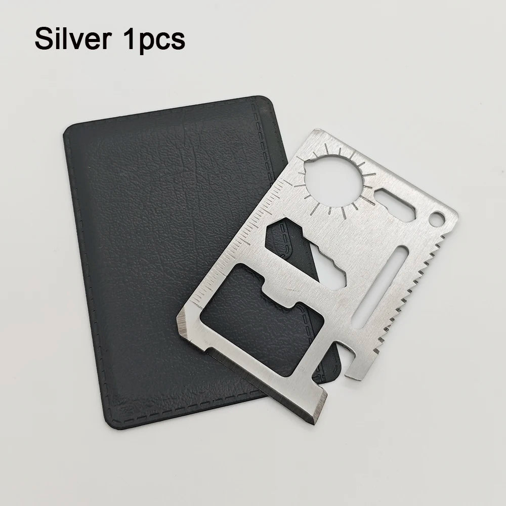 11-in-1 Multi-Function Pocket Survival Tool Card
