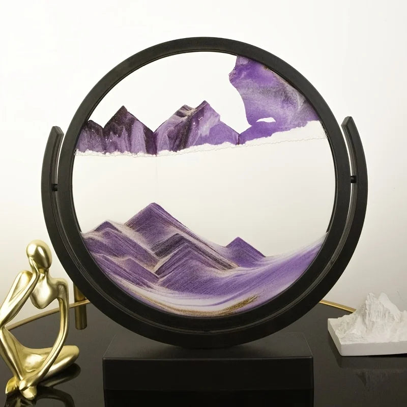 3D Quicksand Art Landscape Glass Decor