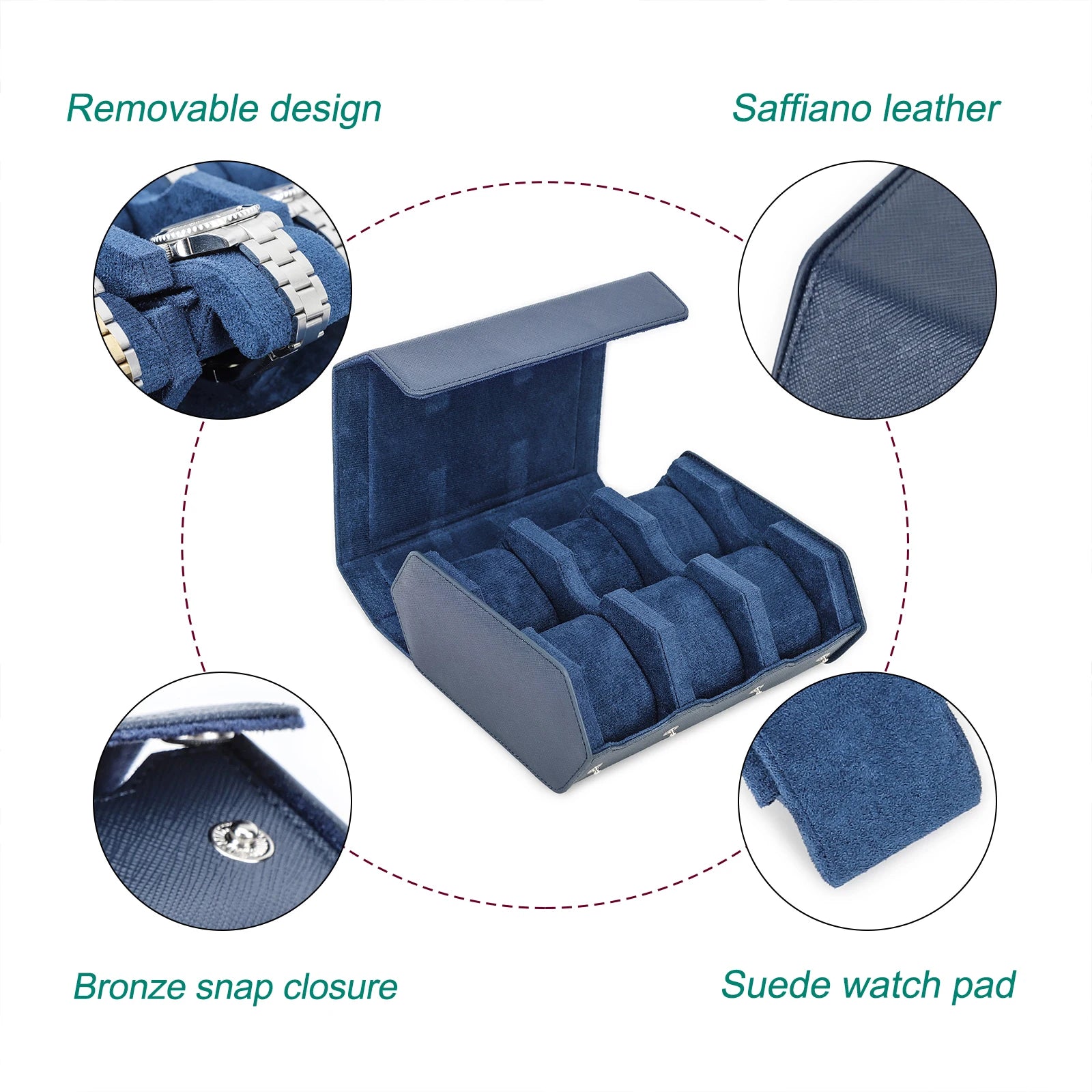 Luxury Leather Watch Travel Case
