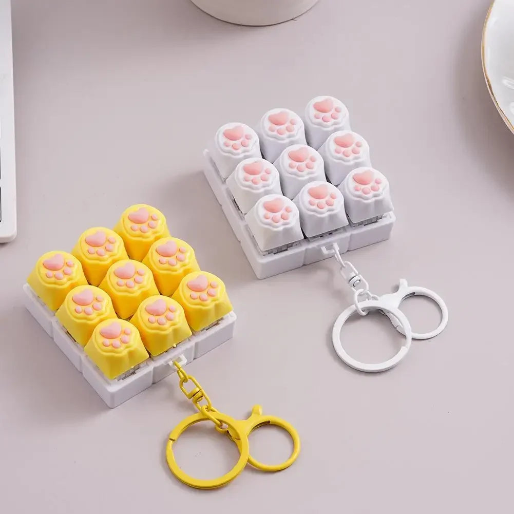 Cat Paw Keyboard Fidget Keychain