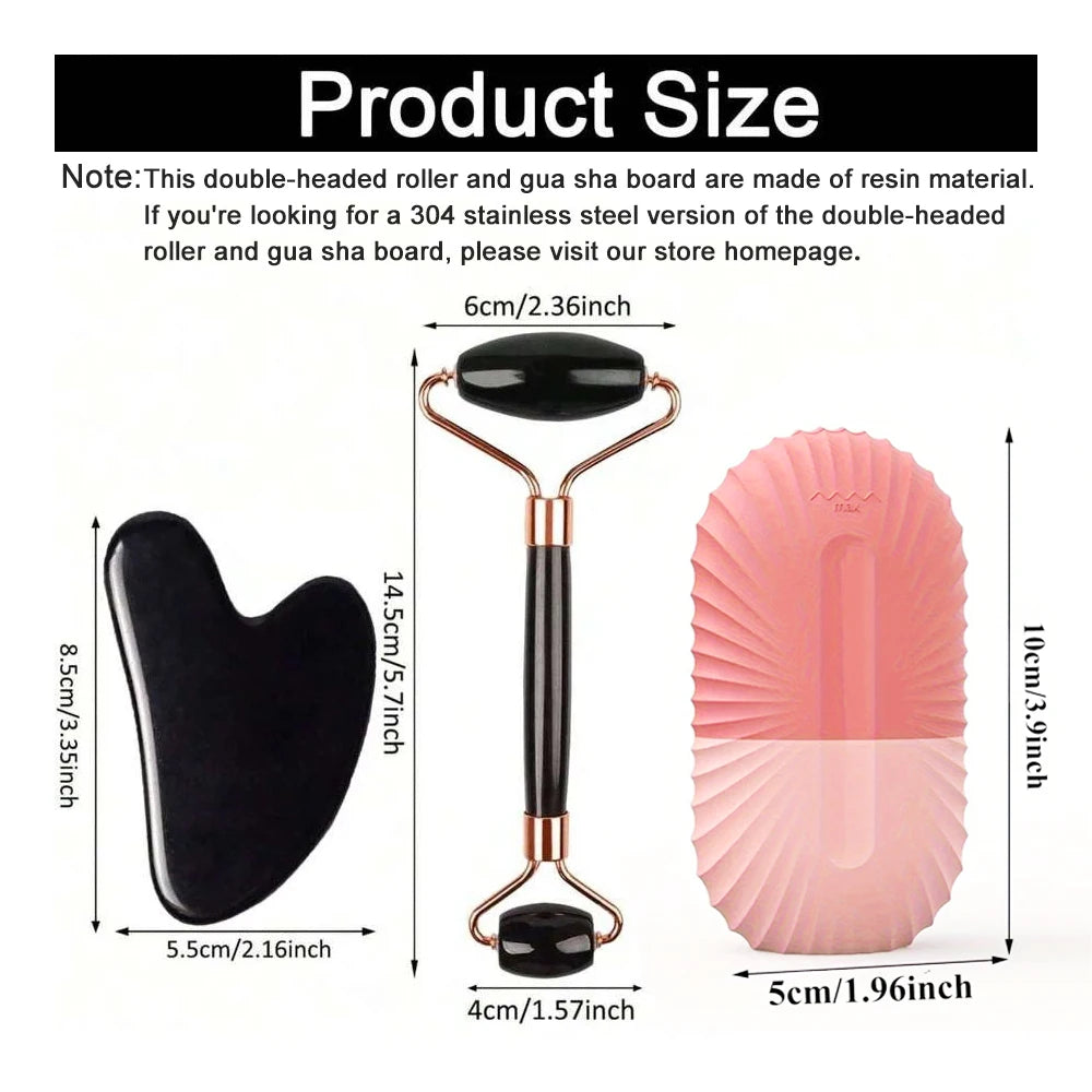 Ice Facial Roller & Gua Sha Skincare Set