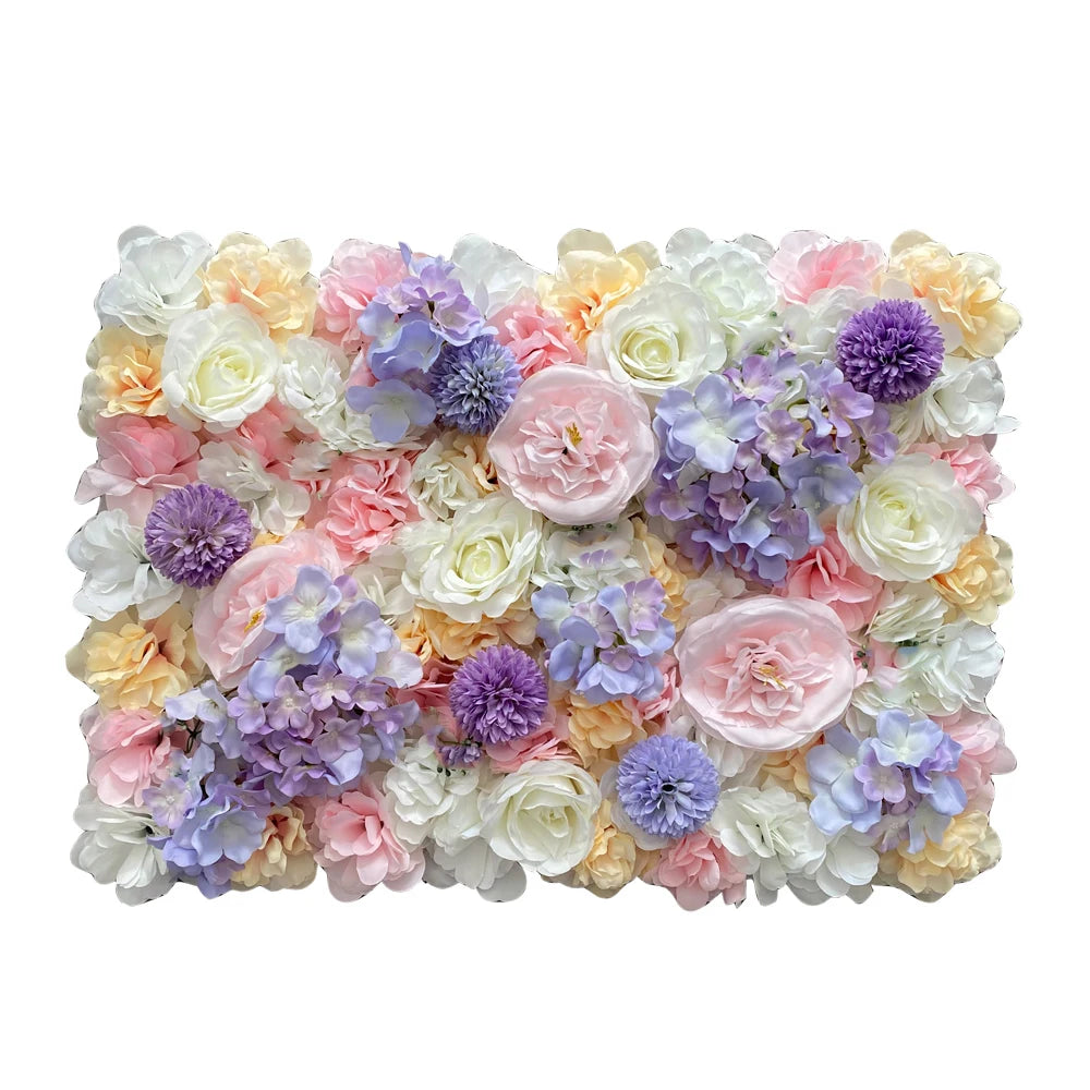 Romantic Silk Rose Flower Wall Panel