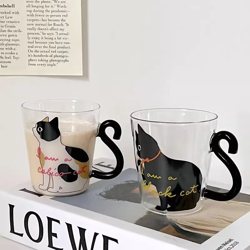 Cute Cat Glass Mug – 250ml