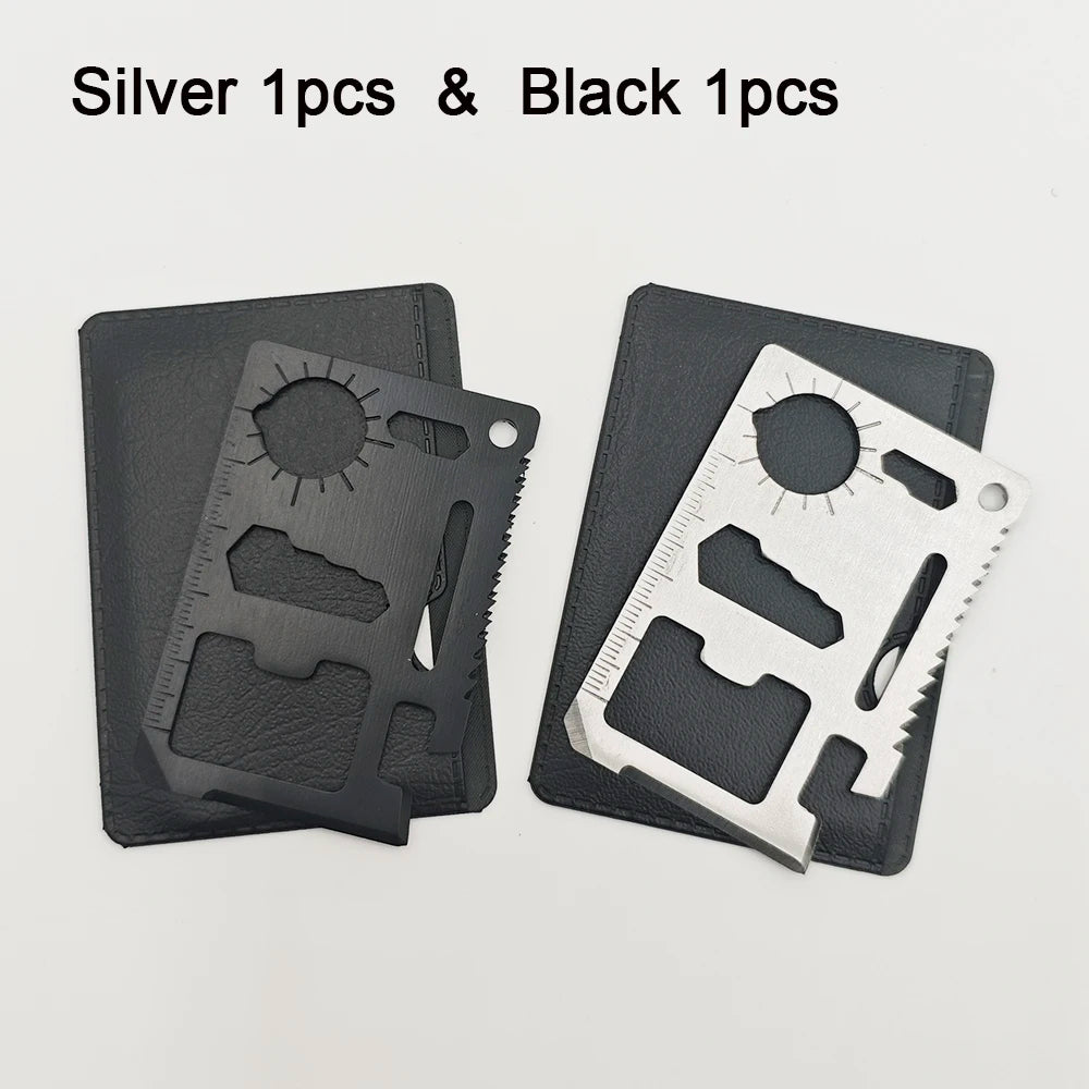 11-in-1 Multi-Function Pocket Survival Tool Card