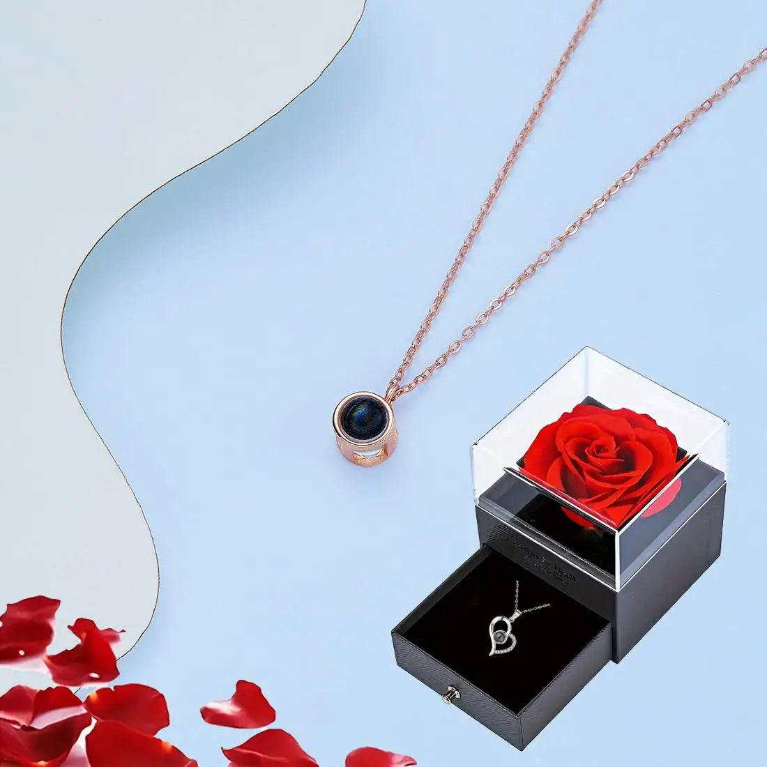 "I Love You" Projection Necklace Gift Set