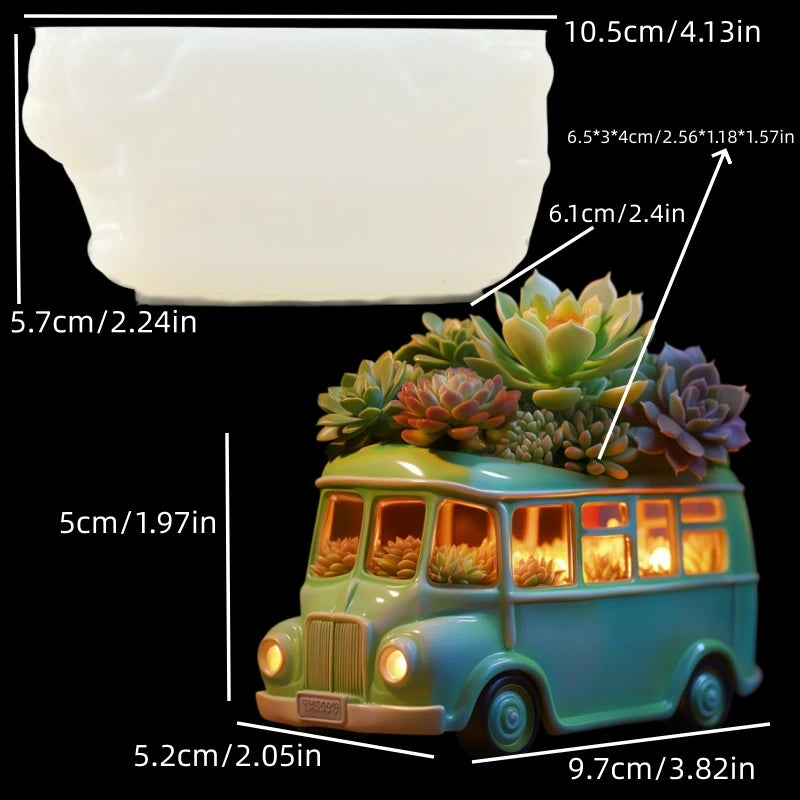 Bus Planter & Storage Silicone