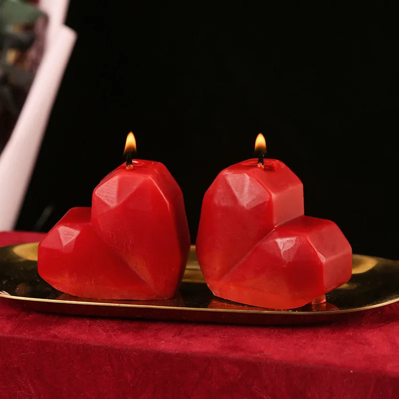 3D Heart-Shaped Love Candle